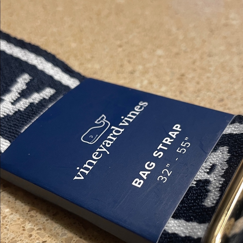 Vineyard Vines Blue and White Bag Strap - Picture 3 of 6